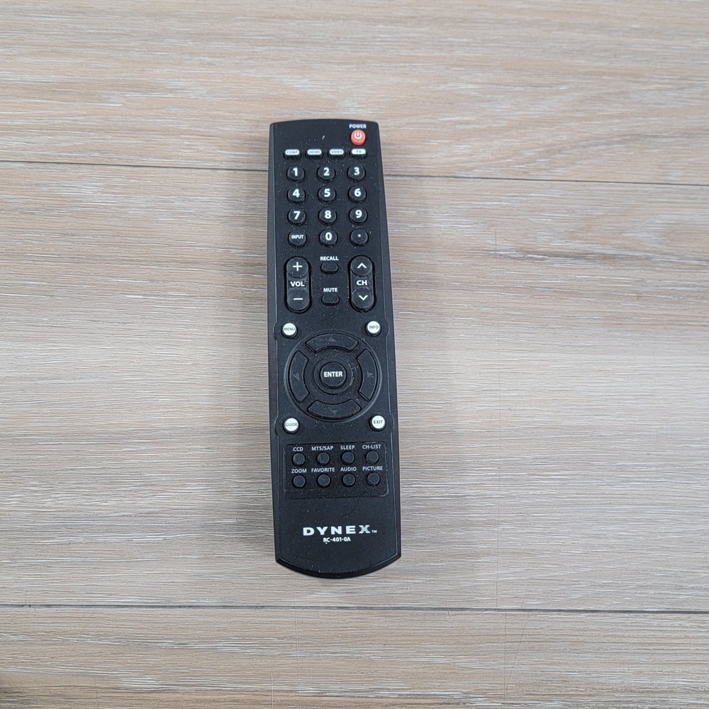 Dynex RC-401-0A TV Remote Control Black Replacement for LCD LED Televisions
